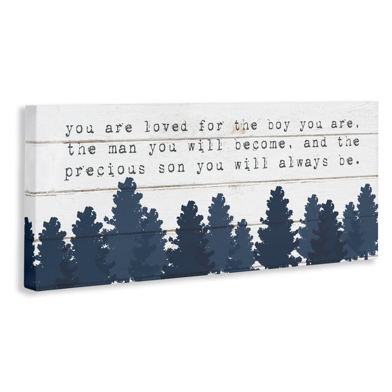 Stupell Industries Precious Son You Are Phrase, Designed By Daphne Polselli, 30 x 13, Canvas Wall Art - Image 3